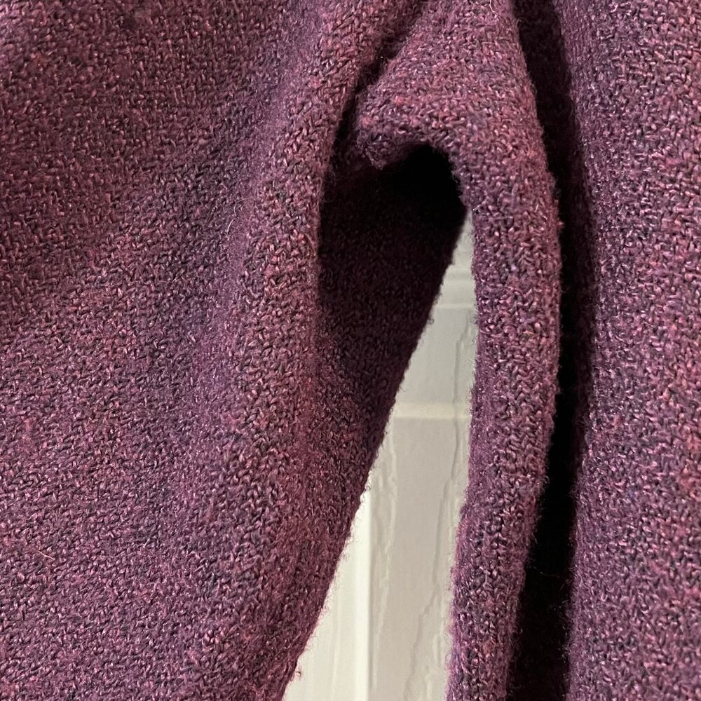 Philosophy Dark Purple Cozy Sweater Cowl Neck 1X heathered - Picture 7 of 9